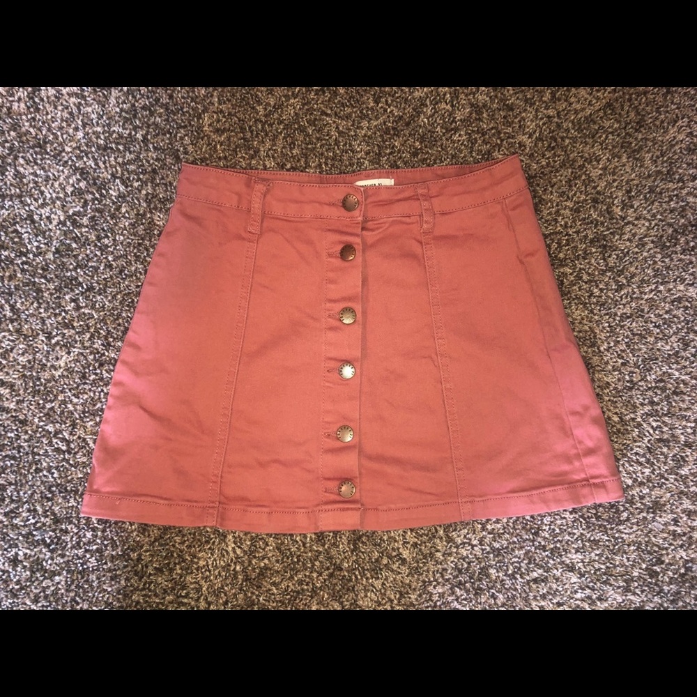 Forever 21 pink denim skirt
